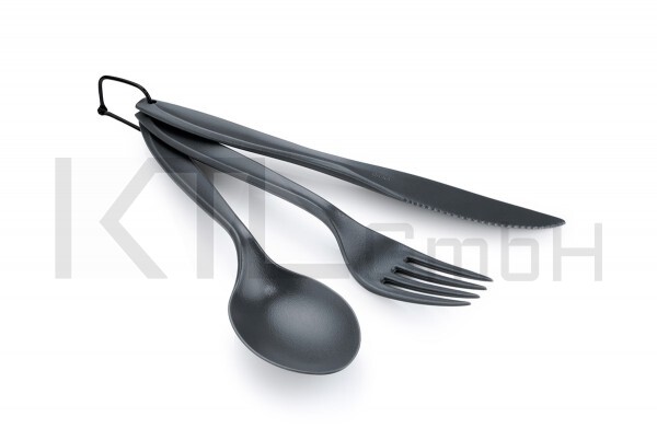 GSI Outdoors Kunststoffbesteck 3tlg, grau